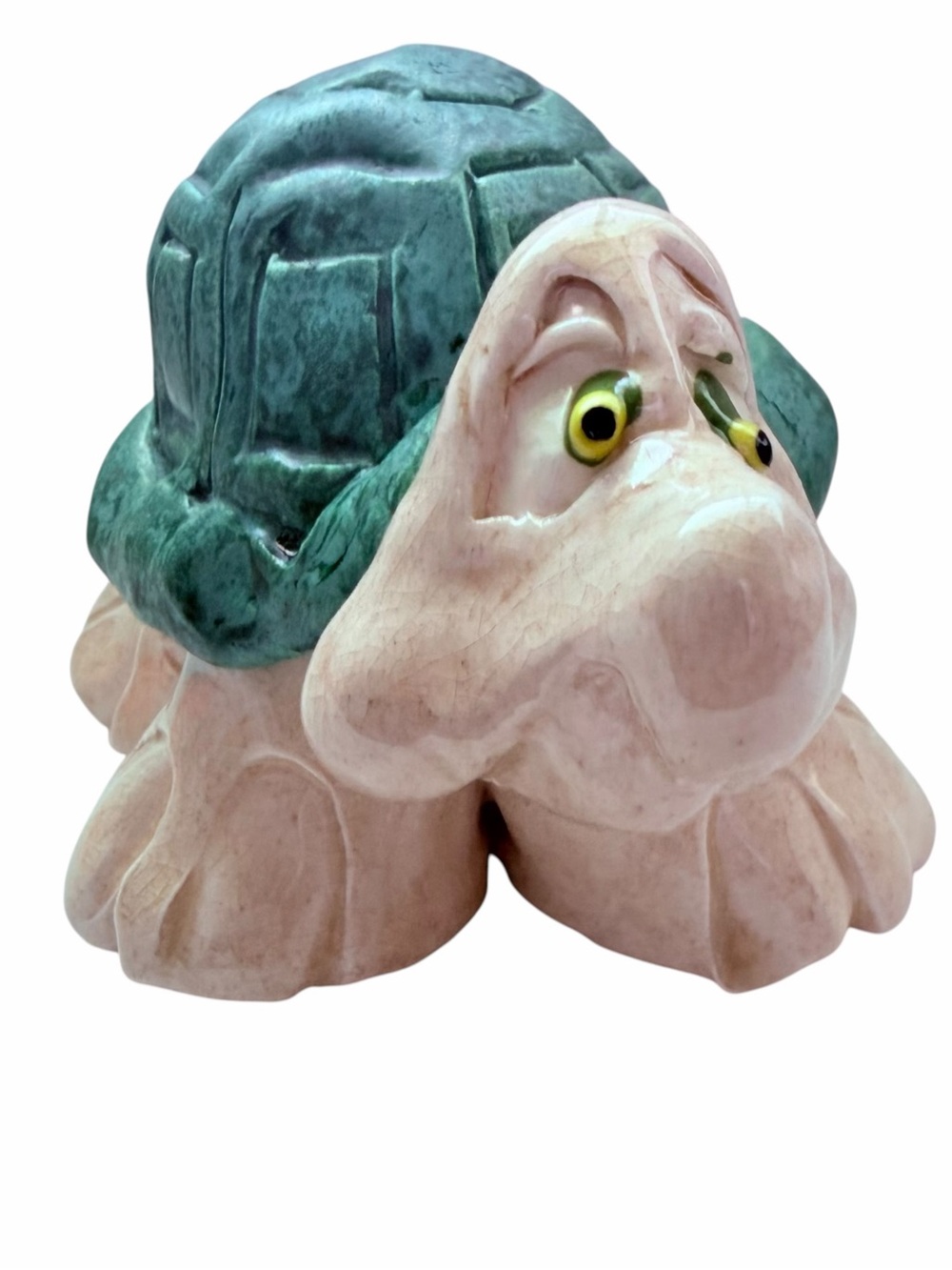 Vintage Handmade Clay Turtle Figurine